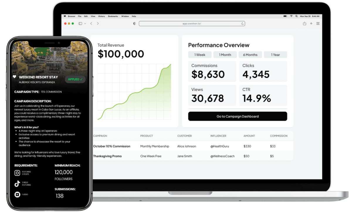 Steer Dashboard